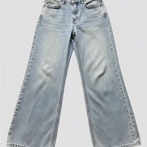 Aeropostale Aero Baggy Wide Leg Jeans | Size 000 Short | Light Wash